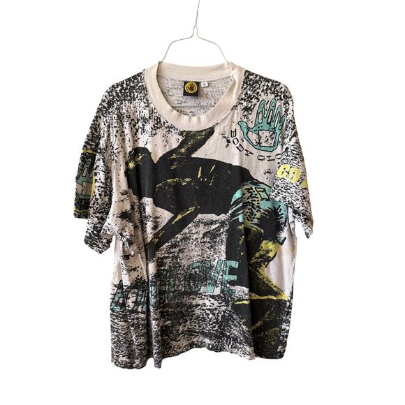 Vintage 80s Body Glove Shirt Men's Small AOP Surfing Graphic USA Single Stitch - Picture 7 of 7